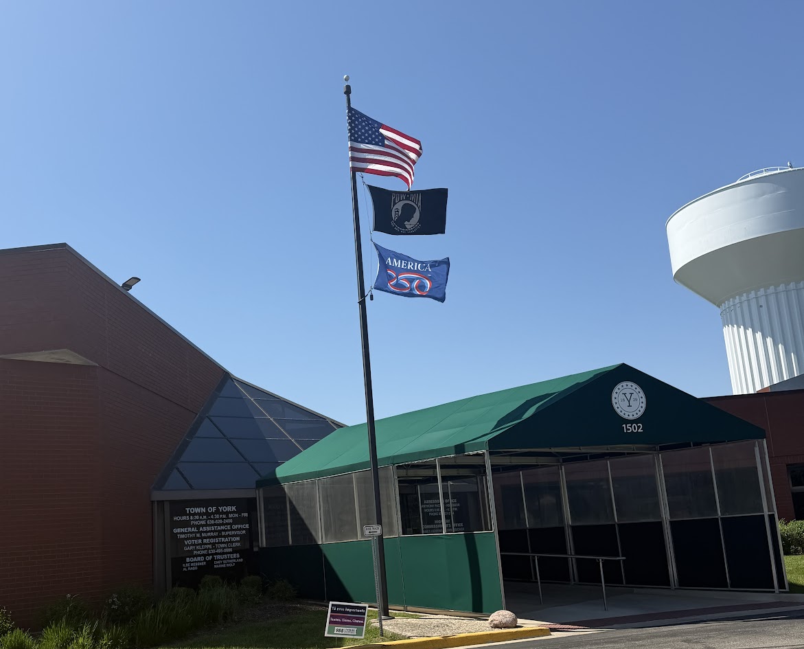 York Township Building and Flagpole